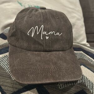 Womens Baseball Hat grey Mama OS NEW
